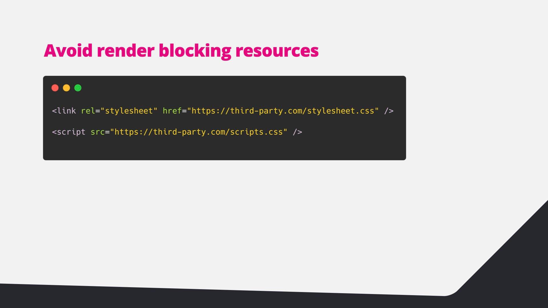 Code: a third-party stylesheet and script loaded in the head.