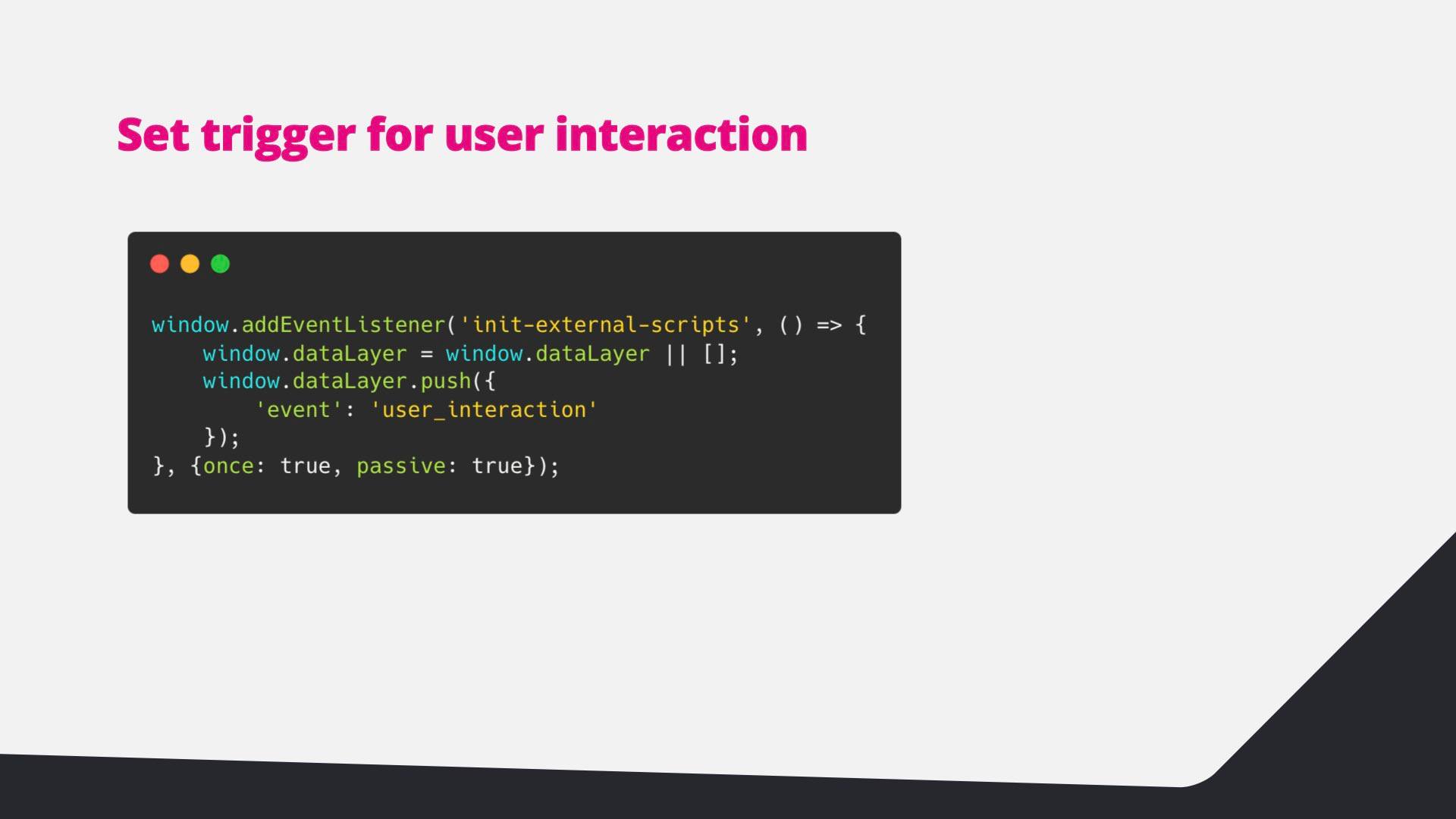 Code: push a user_interaction event into the data layer on init-external-scripts.